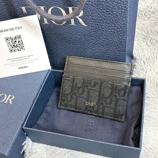 [BUNJANG] Dior Black Oblique Card Holder / [정품,풀구성] 디올 오블리크 카드지갑 블랙