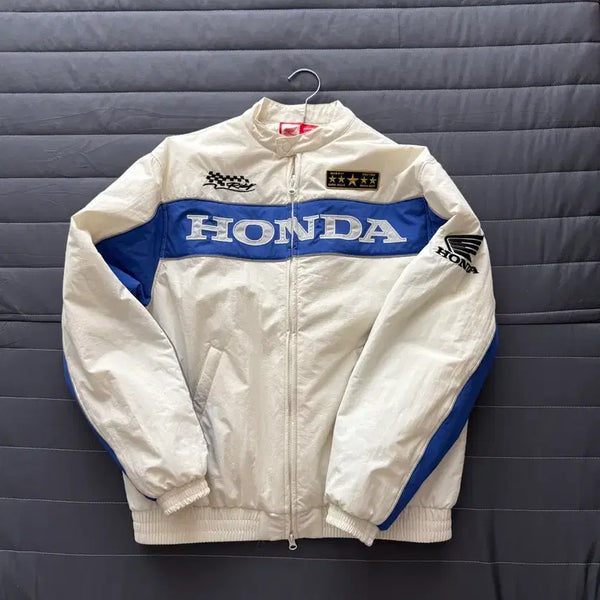 [BUNJANG] Honda Windbreaker Jacket White/Blue / 혼다 바람막이 자켓 흰색/블루