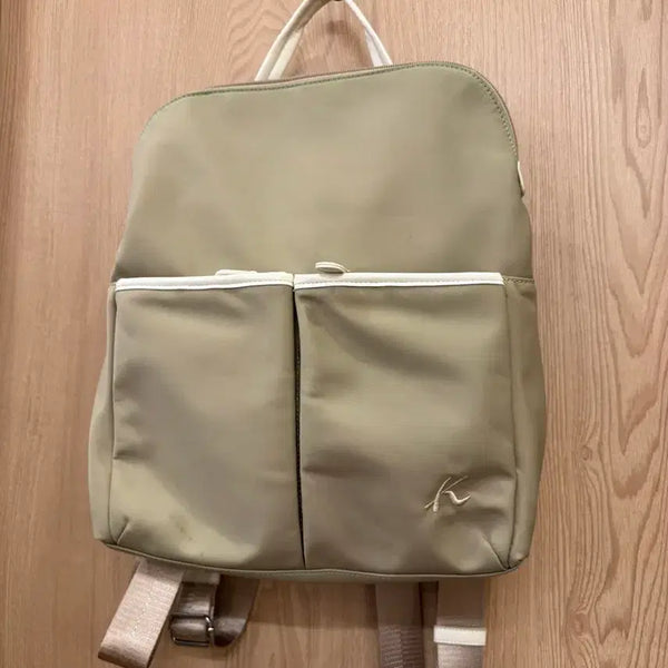 [BUNJANG] Kitamura Beige Nylon Backpack / 키타무라베이지백팩