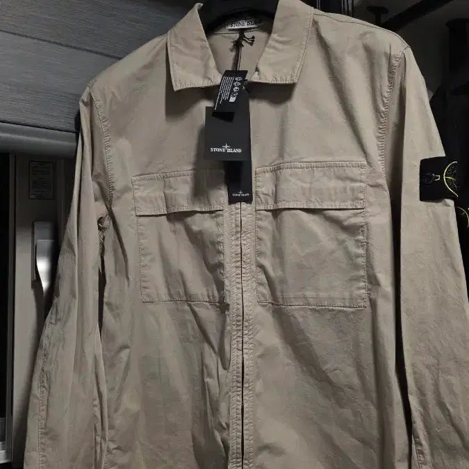 [BUNJANG] Stone Island Overshirt Beige Large New / 스톤아일랜드 오버셔츠 베이지 국내판 L 새상품