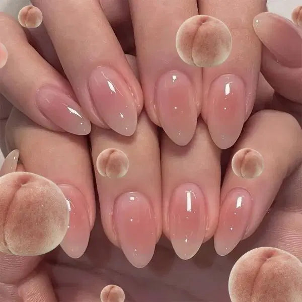 [BUNJANG] Handmade Peach Cheek Nail Tips / 오늘만할인) 복숭아 치크 수제 네일팁