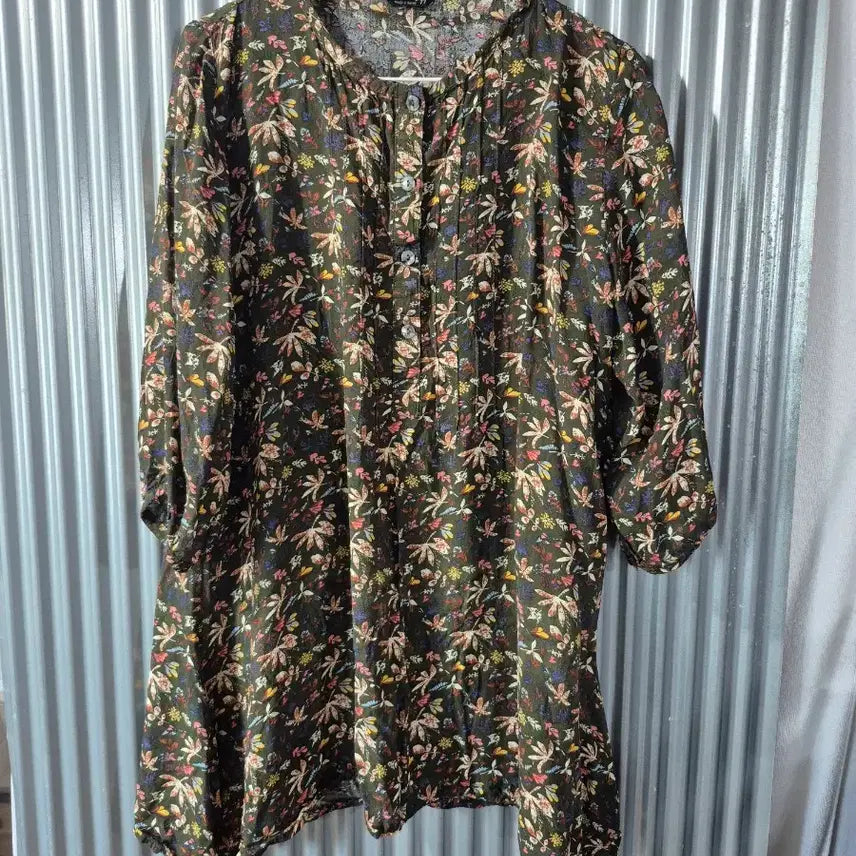 [BUNJANG] Wooil Women's Floral Pattern Blouse / 77 우일 여성 패턴 블라우스