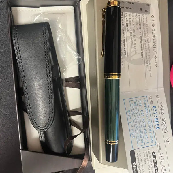 [BUNJANG] Pelikan M800 Green Stripe EF Fountain Pen / 펠리칸m800 그린스트라이프 ef