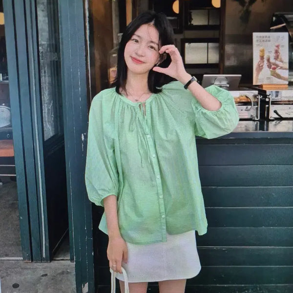[BUNJANG] Ribbon Blouse / (해외배송)리본  셔츠