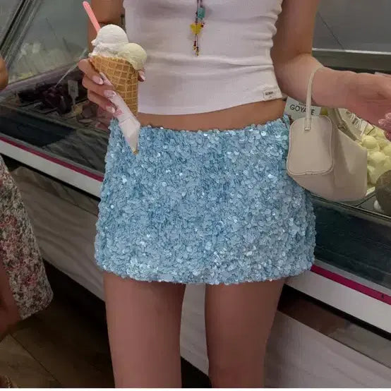 [BUNJANG] Glowny Twinkle Mini Skirt / 글로니 트윙클 미니스커트