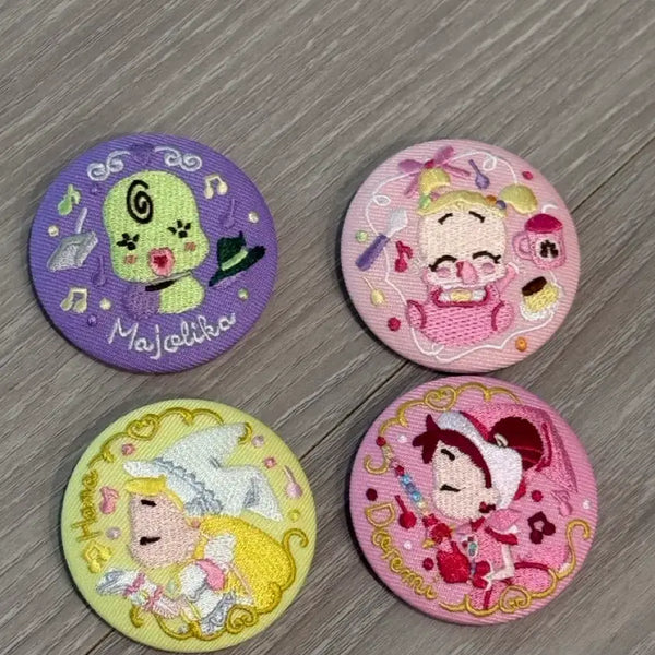[BUNJANG] Ojamajo Doremi Witchling Majolica Embroidered Badge / 오자마녀 도레미 꼬마마법사 레미 랜덤 자수뱃지 하나 마조리카