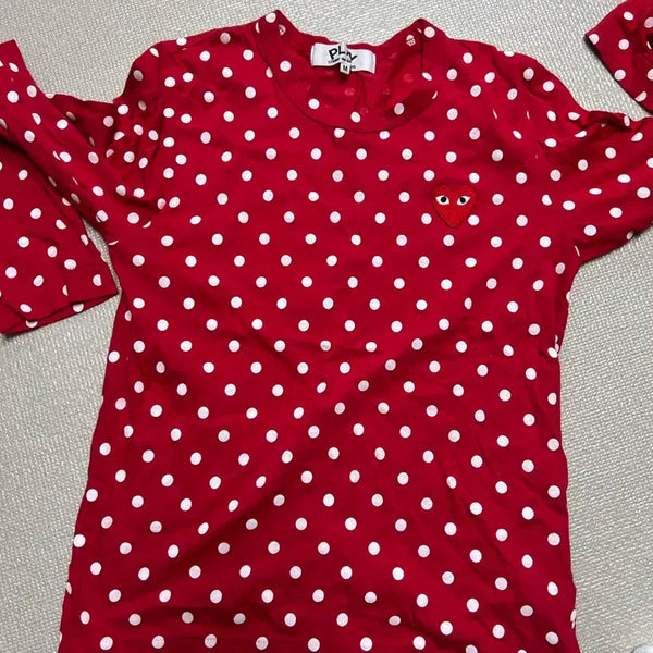 [BUNJANG] Comme des Garçons Red Dot Long Sleeve T-Shirt / 꼼데가르송 레드 도트 긴팔티