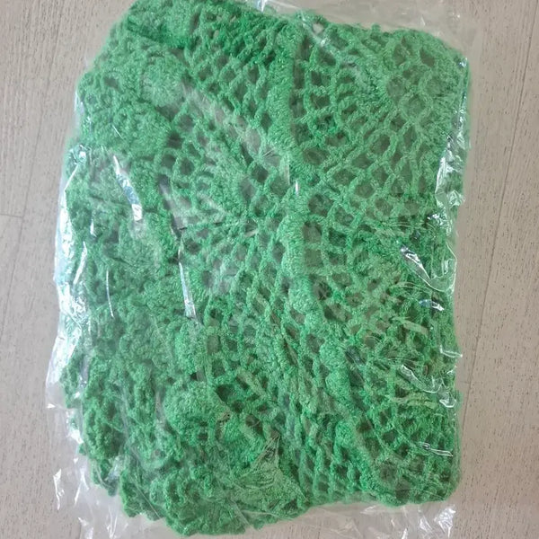 [BUNJANG] Hand-Knit Shawl with Metallic Thread / 뜨개 숄