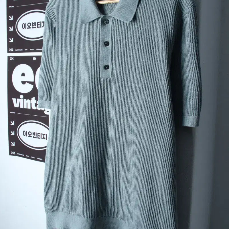 [BUNJANG] COS Short-Sleeve Polo T-Shirt (XL-2XL) / (XL-2XL) 코스 반팔 카라 티셔츠 빅사이즈 니트 무지-H36030