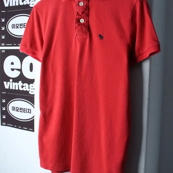 [BUNJANG] Abercrombie & Fitch Y2K Small Logo Collar T-Shirt / (S-M) 아베크롬비 반팔 카라 티셔츠 Y2K 스몰로고-H36031
