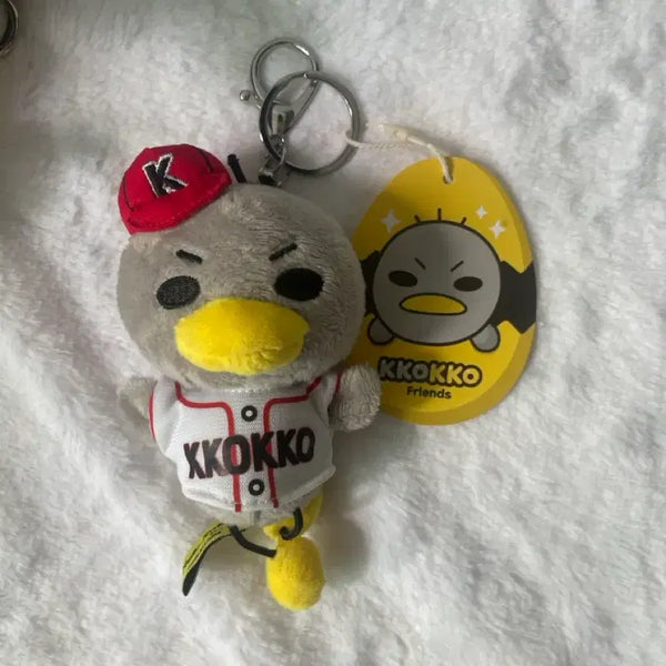 [BUNJANG] Annyeongjaduya KkoKko Baseball Player Keyring Plush Doll / 안녕자두야 꼬꼬 야구선수 키링 인형 봉제인형 자두 병아리 만화 열쇠고리