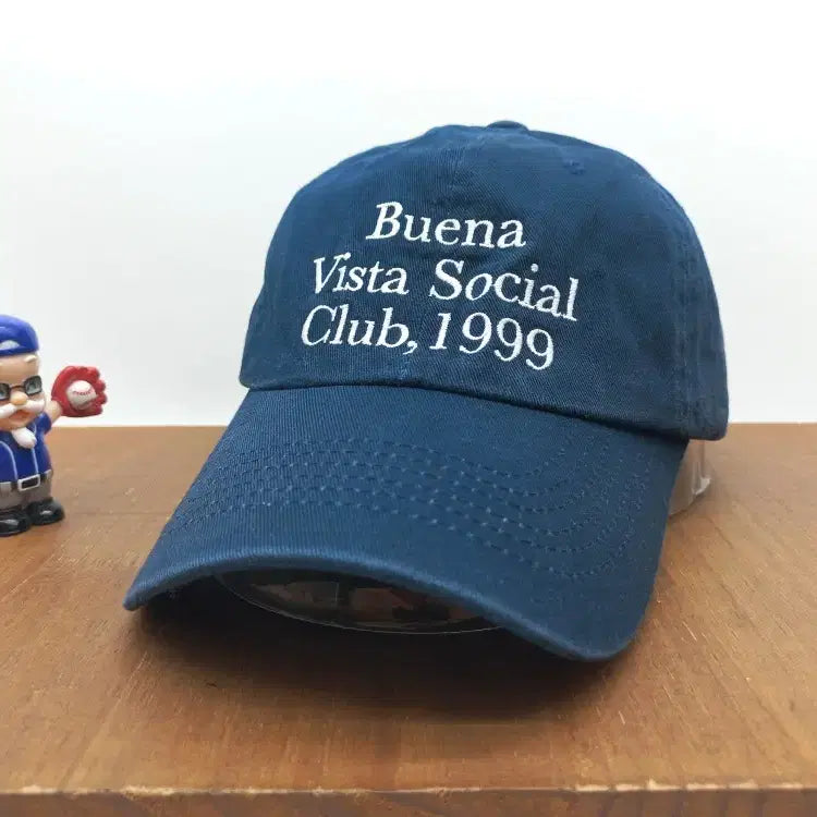 [BUNJANG] Sunday Cotton Company Lettering Text Baseball Cap Navy / 선데이코튼컴퍼니 레터링 텍스트 야구모자 볼캡 네이비