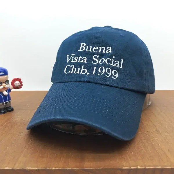 [BUNJANG] Sunday Cotton Company Lettering Text Baseball Cap Navy / 선데이코튼컴퍼니 레터링 텍스트 야구모자 볼캡 네이비