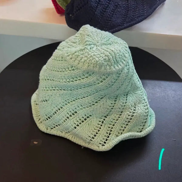 [BUNJANG] Women's Knit Bucket Hat - Spring/Summer, 10 Colors / 미사용 여성용 봄여름 니트 버킷햇 10가지 색상 하나씩