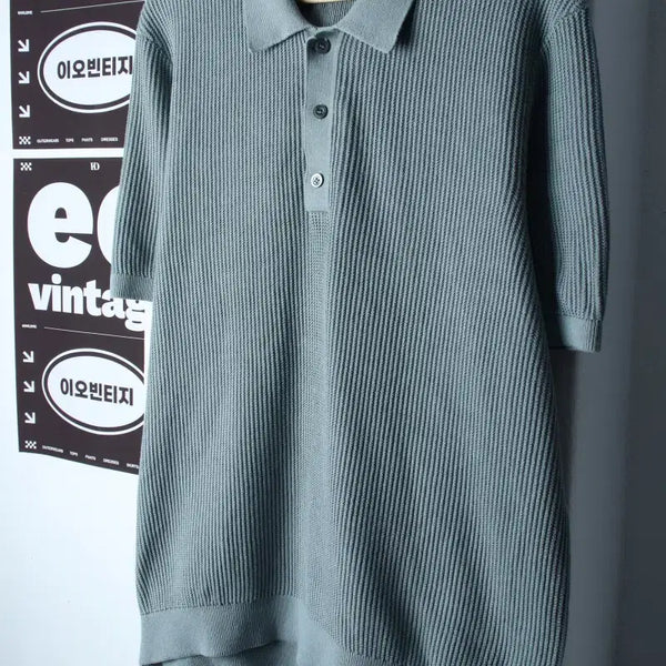 [BUNJANG] COS Oversized Short-Sleeve Polo T-Shirt (XL-2XL) / (XL-2XL) 코스 반팔 카라 티셔츠 빅사이즈 니트 무지-H36038
