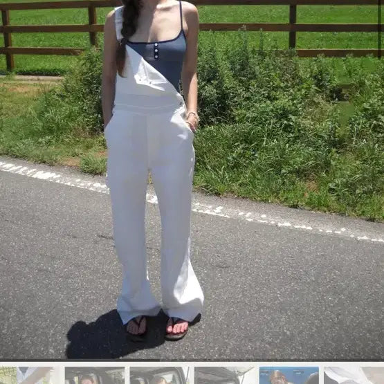 [BUNJANG] Letter & Overall Sleeveless Top / 레터앤 오버롤 나시