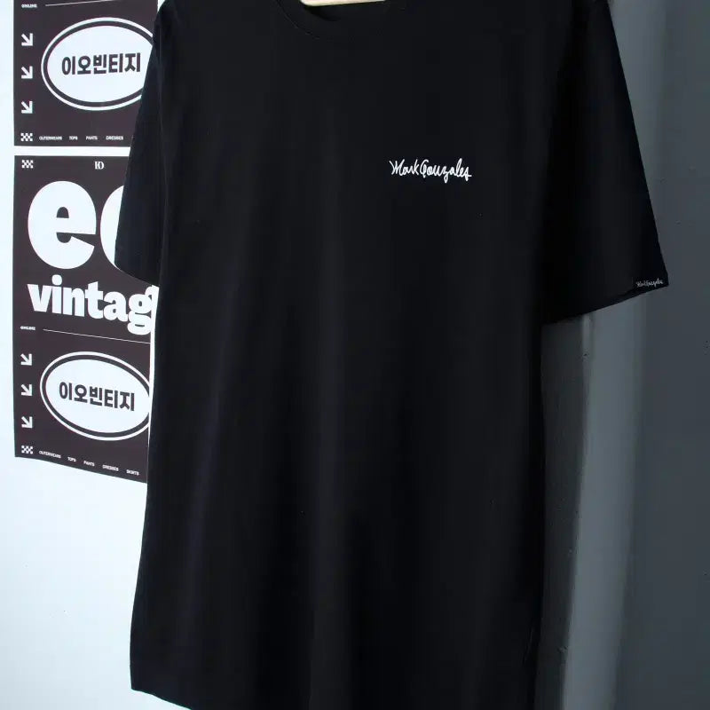 [BUNJANG] Mark Gonzales Back Logo Short Sleeve T-Shirt Black / (XL-2XL) 마크곤잘레스 반팔 티셔츠 백로고 블랙 올드스쿨-H36042