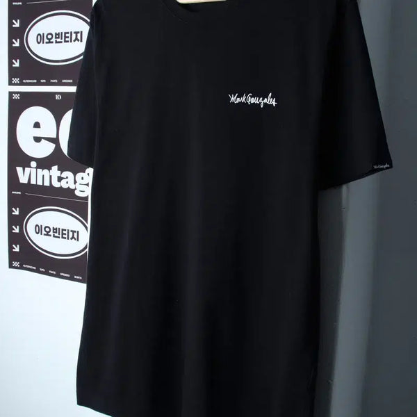 [BUNJANG] Mark Gonzales Back Logo Short Sleeve T-Shirt Black / (XL-2XL) 마크곤잘레스 반팔 티셔츠 백로고 블랙 올드스쿨-H36042