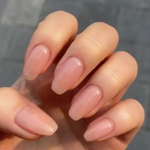 [BUNJANG] Custom Nude Pink Solid Handmade Nail Tips / 주문제작 누드 핑크 단색 수제 네일팁