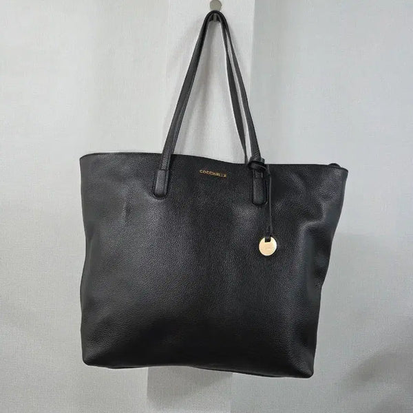 [BUNJANG] Cochinelle Women's Black Bongo Leather Tote Bag / 코치넬레 여성 토트백 블랙  봉고