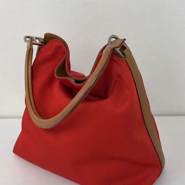 [BUNJANG] Salvatore Ferragamo Red Nylon Shoulder Bag / 페라가모 레드 나일론 숄더백 정품 상태좋음