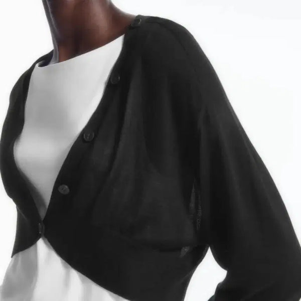 [BUNJANG] COS Black Cropped Cardigan / COS 블랙 크롭 가디건