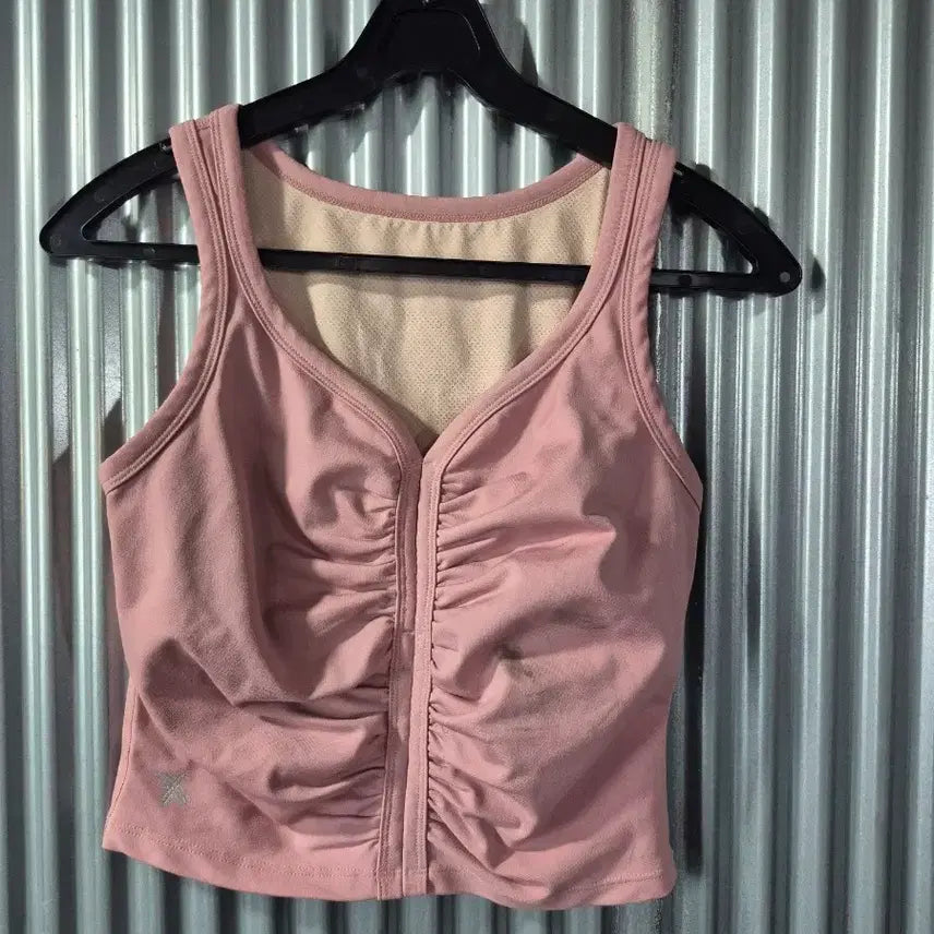 [BUNJANG] Xexymix Shirring Sports Bra Pink / 젝시믹스 여성 셔링 브라탑 핑크