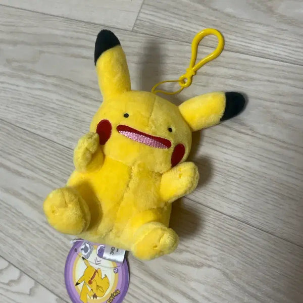 [BUNJANG] Pokemon Ditto as Pikachu Plush Keychain / 포켓몬스터 피카츄가 된 메타몽 인형 키링