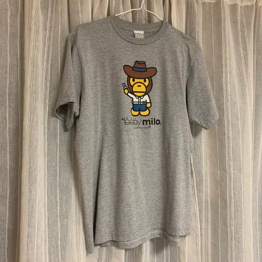 [BUNJANG] Baby Milo Cowboy T-Shirt Grey M / 베이비마일로 카우보이 티셔츠 그레이 M