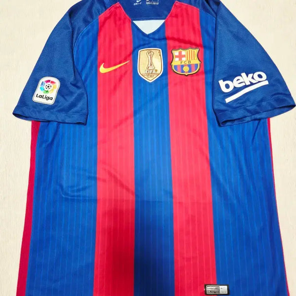 [BUNJANG] FC Barcelona 2016-2017 Authentic Home Jersey Lionel Messi Customization / 16-17 바르셀로나 정품 홈 유니폼 메시 자컷 마킹