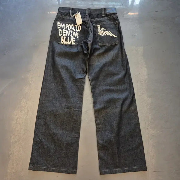 [BUNJANG] Emporio Armani Wide Fit Raw Denim Pants / 36>00s 엠포리오 아르마니 와이드핏 데님 팬츠