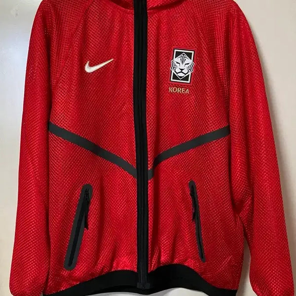 [BUNJANG] Nike Korea National Football Team Mesh Anthem Jacket / 나이키 대한민국 축구 국가대표팀 메쉬 앤썸자켓 후드 집업 자켓 빨강