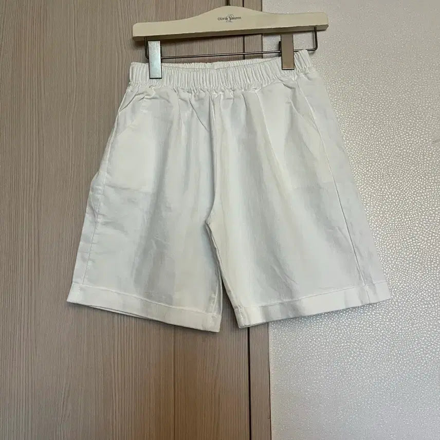 [BUNJANG] Classic Simple White Banding Shorts / 프리싸이즈 클래식한 심플한 화이트 밴딩 반바지 (P30)