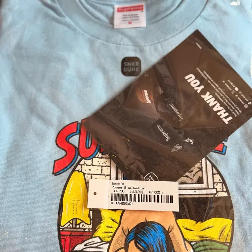 [BUNJANG] Supreme Bedroom T-Shirt Powder Blue (M) / 슈프림 베드룸 티셔츠 \ 색상:파우더블루 \ 사이즈: M \ 새상품