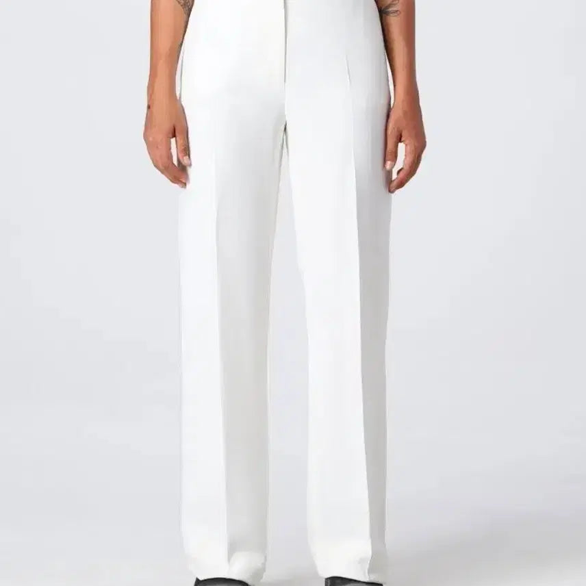 [BUNJANG] N21 Numero Ventuno 22SS White Acetate Blend Wide-Leg Pants / N21 누메로벤투노 22'SS 여성 와이드레그 팬츠 38사이즈
