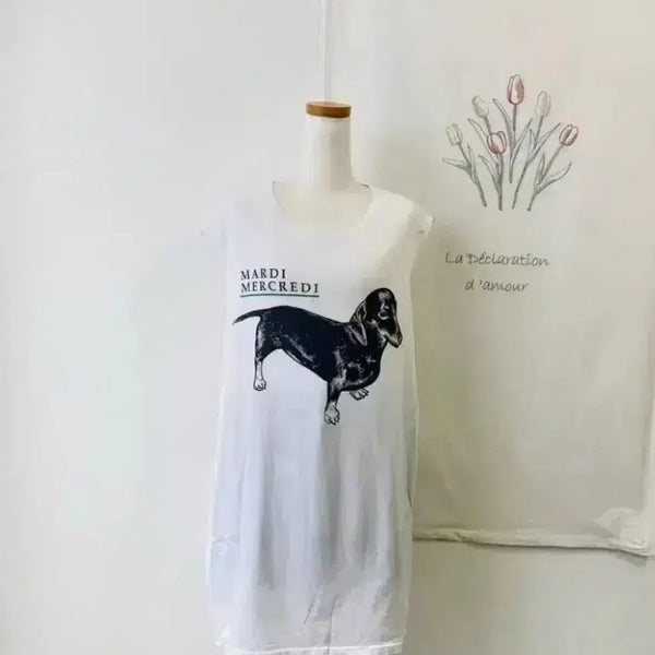 [BUNJANG] Mardi Mercredi Long Sleeveless T-Shirt / 마르디메크르디 롱 나시 티셔츠 free