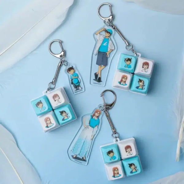 [BUNJANG] Detective Conan Acrylic Charm Keychain (Chiaya/Shinichi/Conan) / 택1)명탐정 코난 굿즈 아크릴 참 키링 (치하야/신이치/코난)