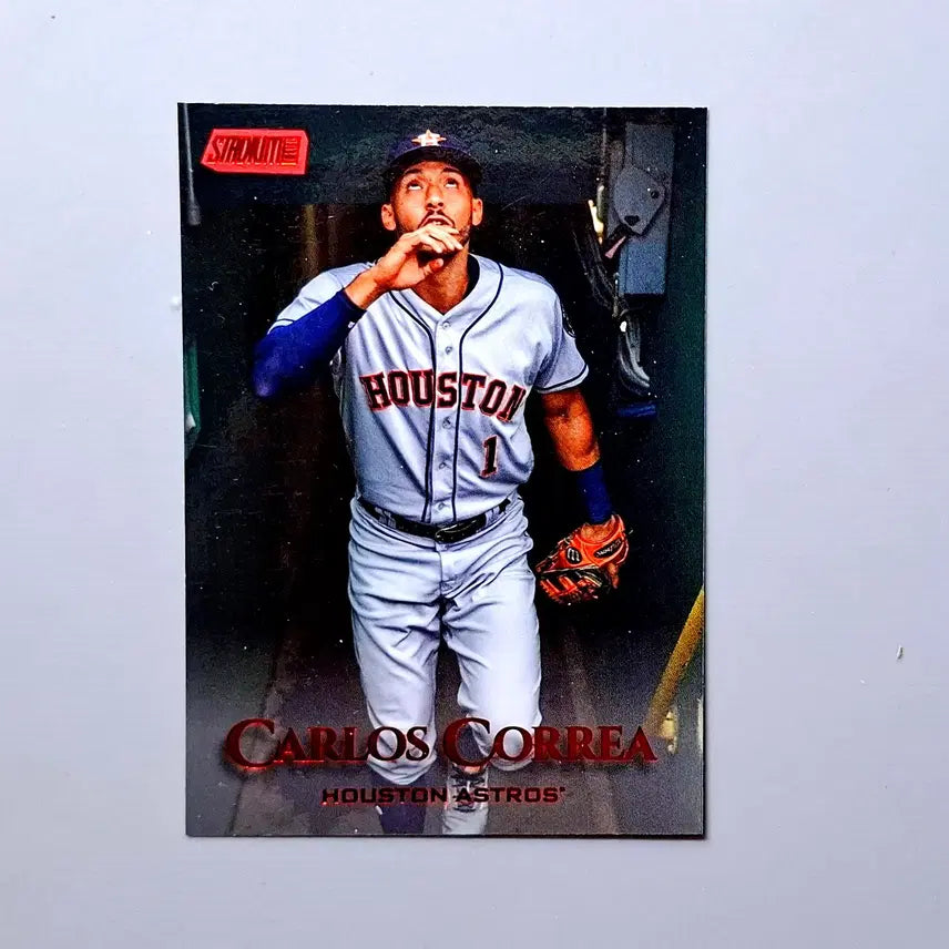 [BUNJANG] Carlos Correa Houston Astros Stadium Club Red Foil Baseball Card / MLB 카를로스 코레아 레드포일 휴스턴 스타디움 클럽 탑스