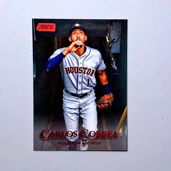 [BUNJANG] Carlos Correa Houston Astros Stadium Club Red Foil Baseball Card / MLB 카를로스 코레아 레드포일 휴스턴 스타디움 클럽 탑스