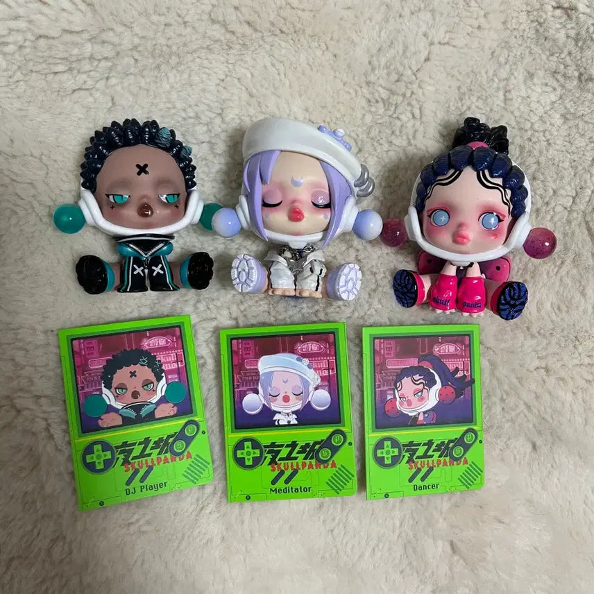 [BUNJANG] Pop Mart Skullpanda City of Night Meditator, Dancer, DJ Bundle Set / 팝마트 스컬판다 시티 오브 나이트 명상가, 댄서, DJ 피규어 일괄