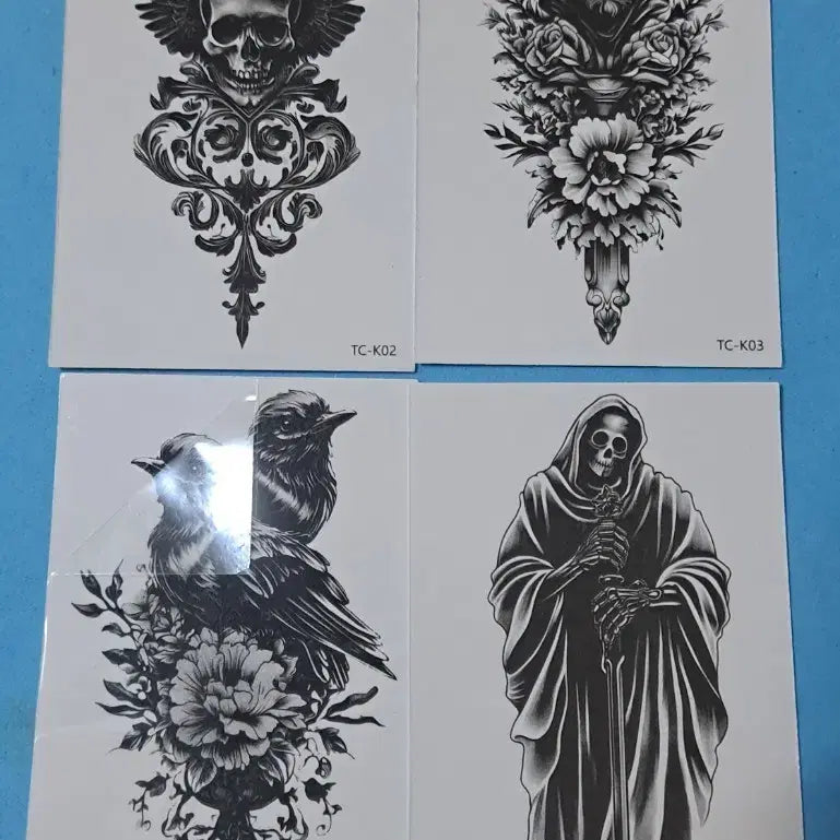[BUNJANG] Men's Tattoo Sticker Set (30 Designs) / 남성용 타투 스티커 (30종)