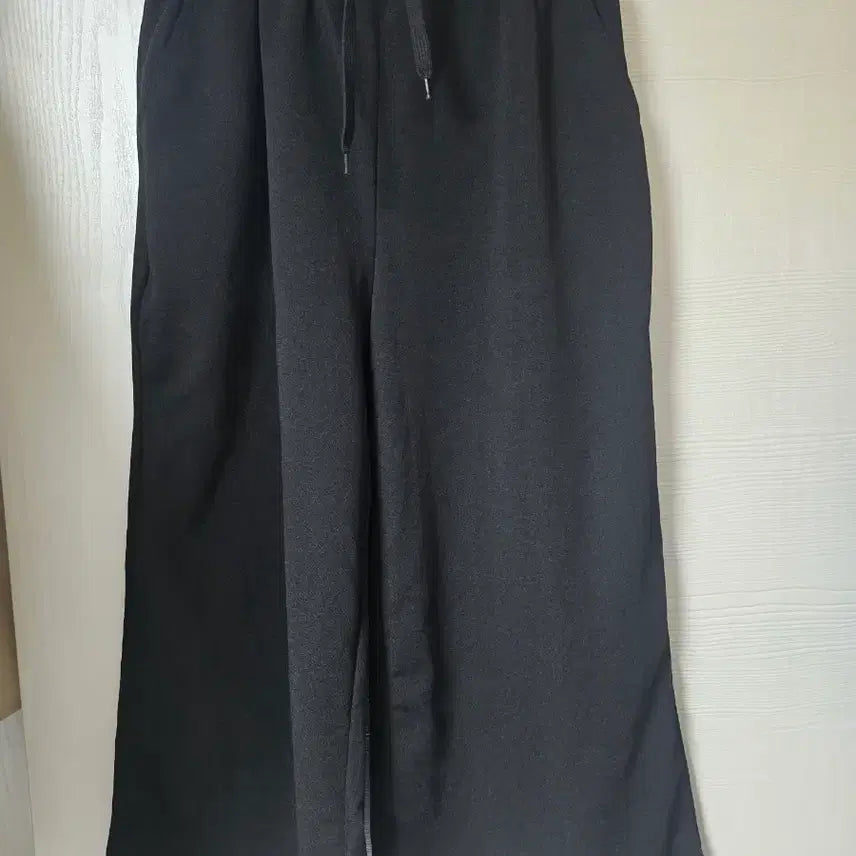 [BUNJANG] Black Wide Leg Pants (New) / 블랙 와이드 팬츠 77 88 (새제품)