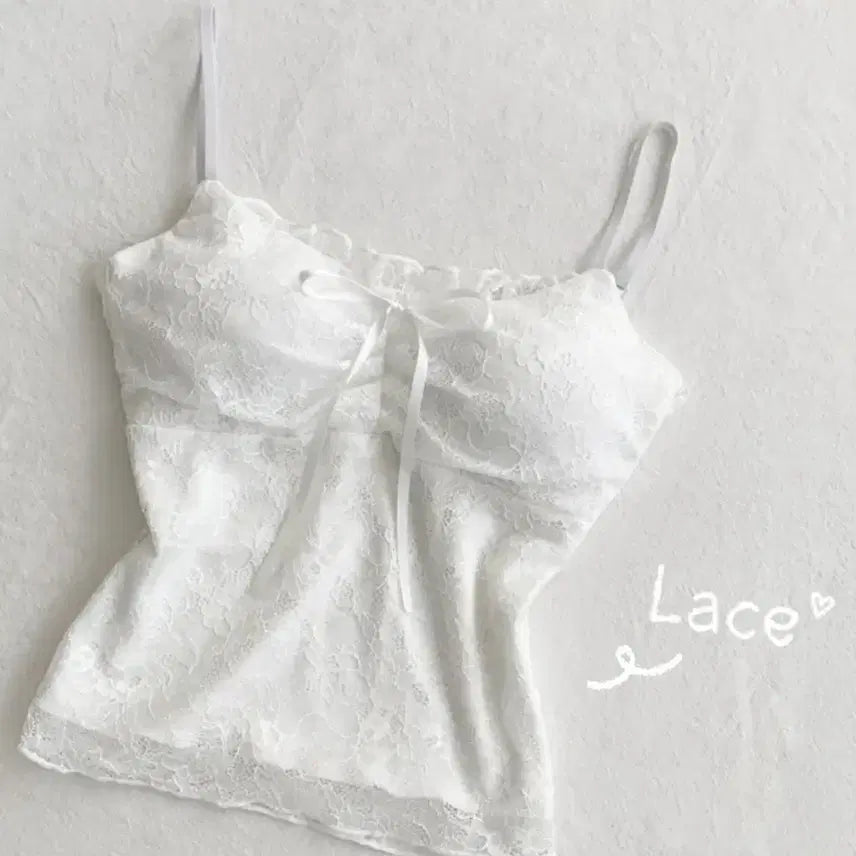 [BUNJANG] Floral Lace Camisole / 플라워 레이스 나시