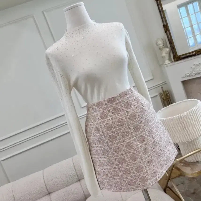 [BUNJANG] Pink Canage Pattern Mini Skirt / 핑크 까나쥬스커트 새상품 원가8