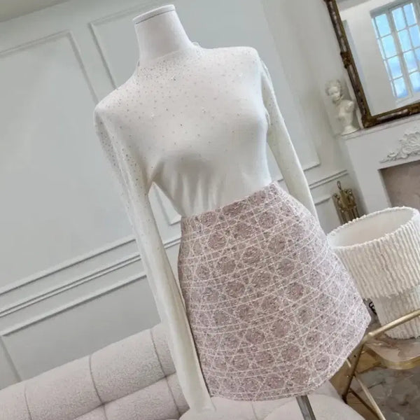 [BUNJANG] Pink Canage Pattern Mini Skirt / 핑크 까나쥬스커트 새상품 원가8