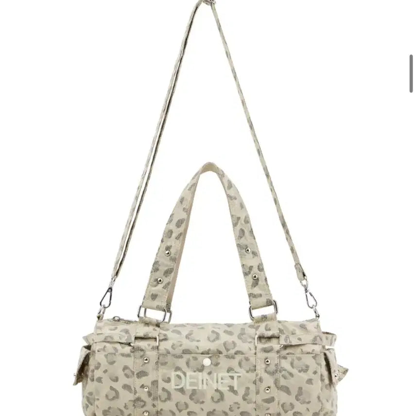 [BUNJANG] Daintt Logo Duffle Mini Bag Leopard / 다이닛 로고 더플 미니백 레오파드