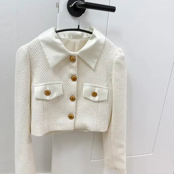 [BUNJANG] White Tweed Jacket Set / 화이트 트위드 자켓세트 (정가19만원)