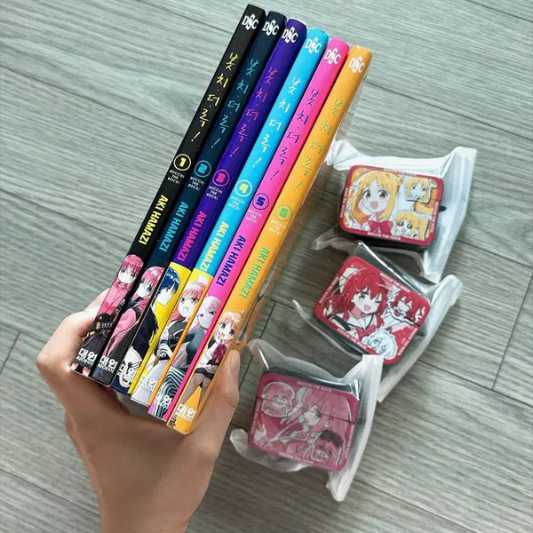 [BUNJANG] Bocchi the Rock! Manga (Volumes 1-6) + Limited Edition AirPod Cases / [새상품] 봇치더록! 만화책 (1~6권) + 소장용 에어팟 케이스 3종 봇치더락 보치더락