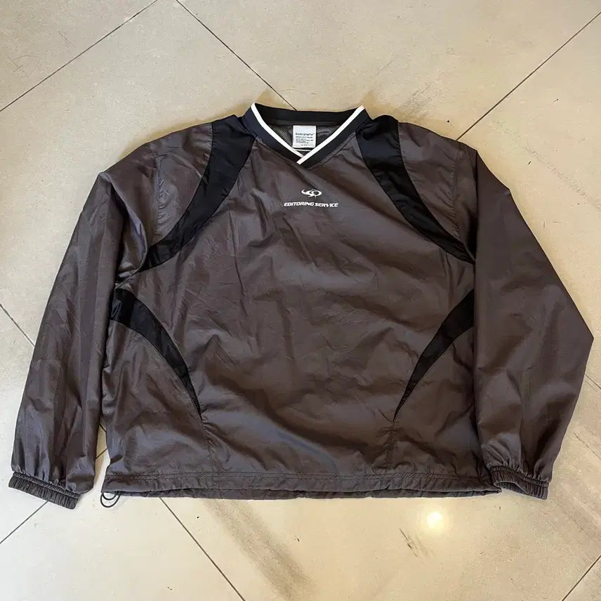 [BUNJANG] Code Graphy Sheer V-Neck Sweatshirt M/95 / 코드그라피 시어 브이넥 스웨트셔츠 M/95