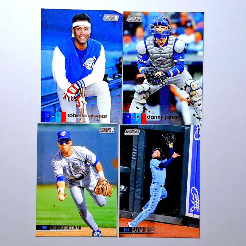 [BUNJANG] Roberto Alomar Toronto Blue Jays 4-Card Stadium Club Lot / MLB 토론토 4장 묶음 스타디움클럽 로베르토 알로마 등